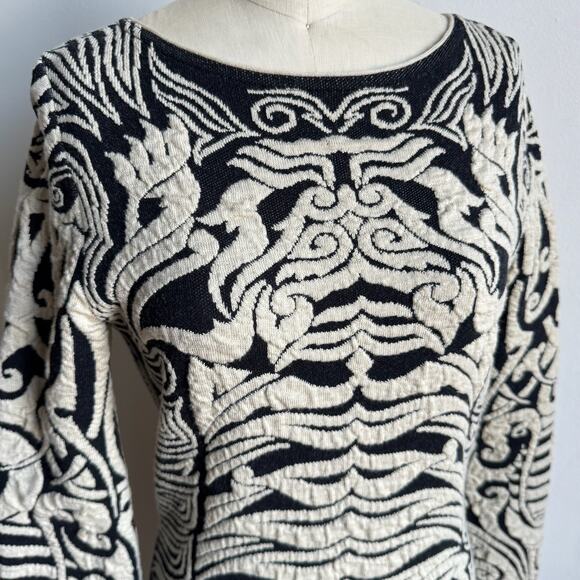 Vintage Y2K JEAN PAUL GAULTIER Iconic Wool Tattoo Dress - Picture 6 of 10